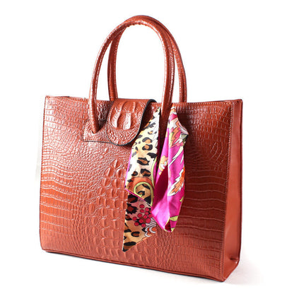 Crocodile ladies bags new fashion big shoulder bag