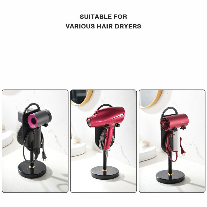 Hair Dryer Stand Vertical Storage Free Punching Hair Dryer Rack