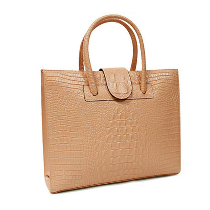 Crocodile ladies bags new fashion big shoulder bag