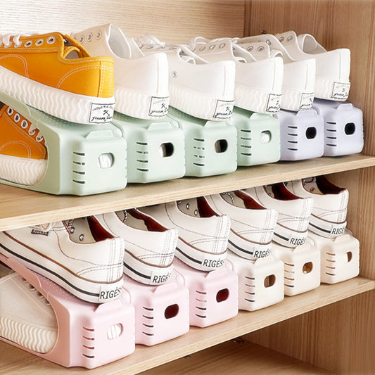 Double Shoes Shelf Cabinets Shoe Rack Stackable Shoe Storage