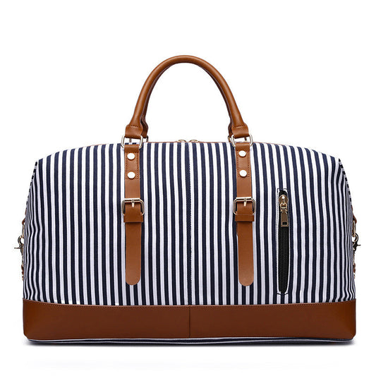 Striped Portable Messenger Travel Bag Travel Bag