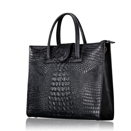 Crocodile ladies bags new fashion big shoulder bag