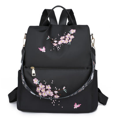 Women's Fashion Simple Ethnic Style Embroidery Casual Backpacks